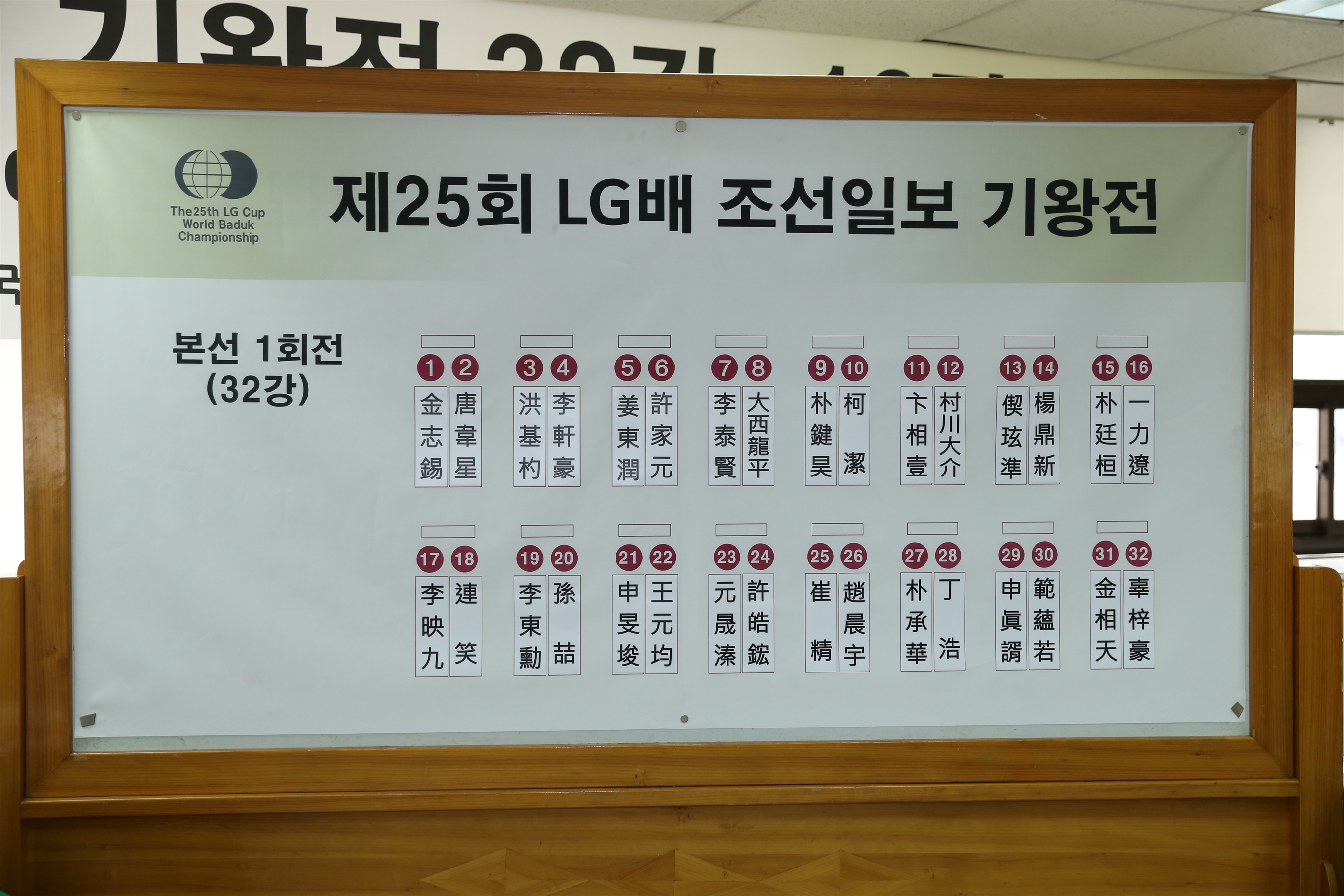 第25回LG杯32強抽選が行われた