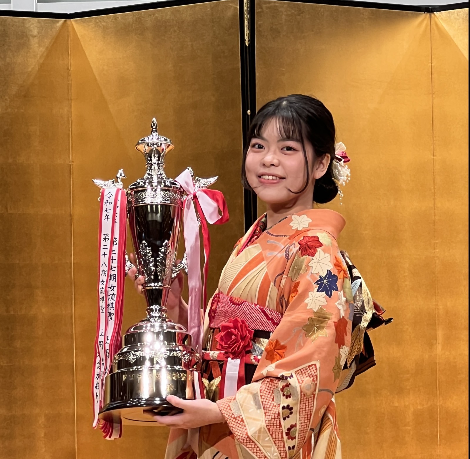 上野梨紗女流棋聖 就位式