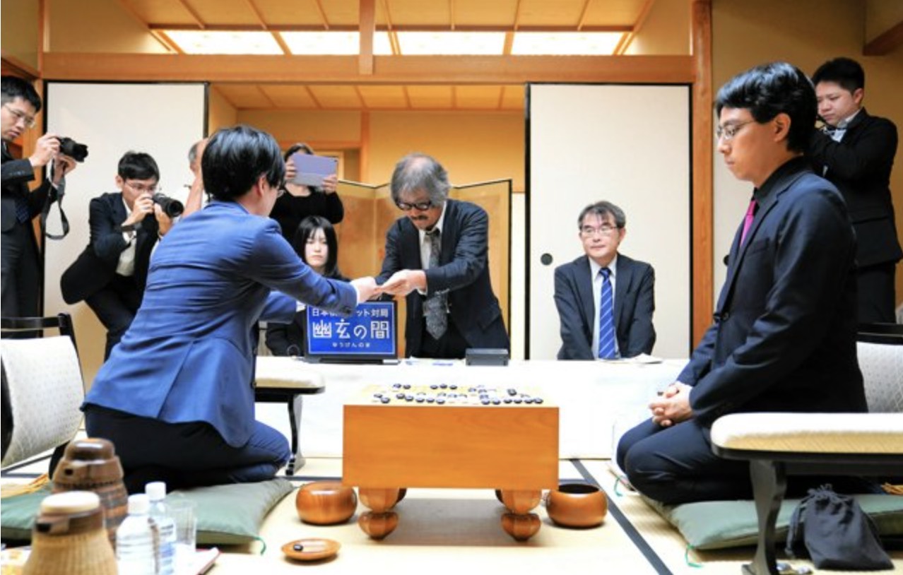 芝野十段が96手目を封じ、1日目終了